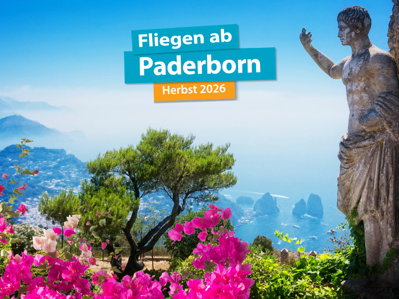 Fliegen ab Paderborn Herbst 2026: Bella Italia!